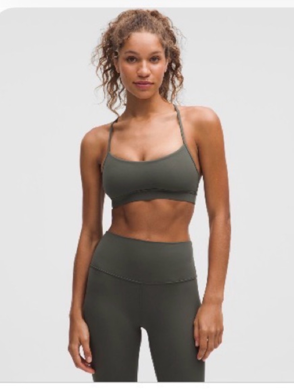 Lululemon athletica SET (bra & leggings) in Palm Deco Green